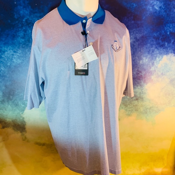 NWT Marbas Carnoustie Golf links blue shirt XXL - Picture 1 of 8